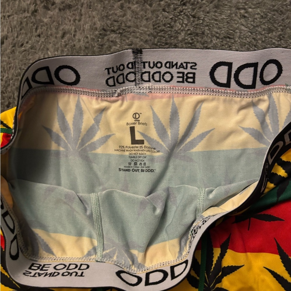 ODD stand out be odd rasta print boxer briefs - Picture 2 of 3